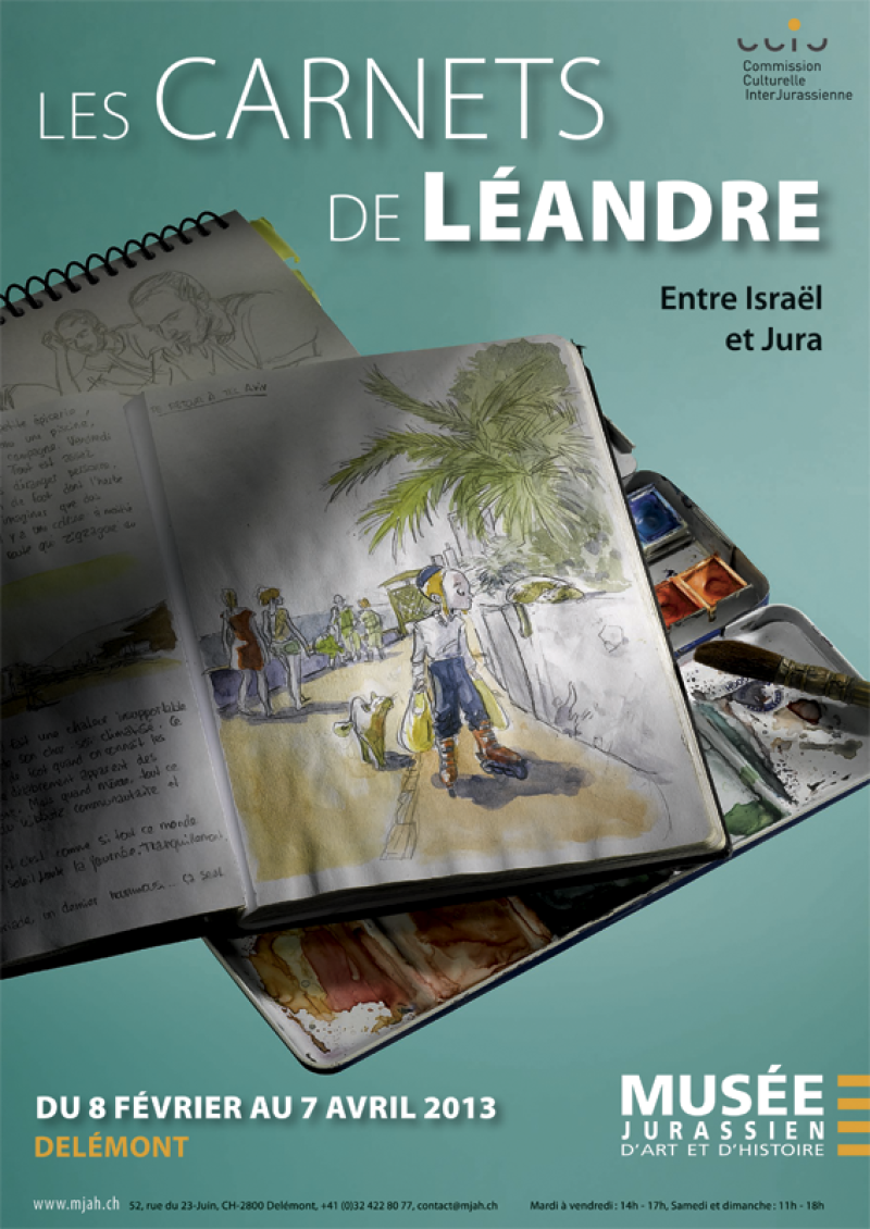 Affiche pour l'exposition Les carnets de Léandre