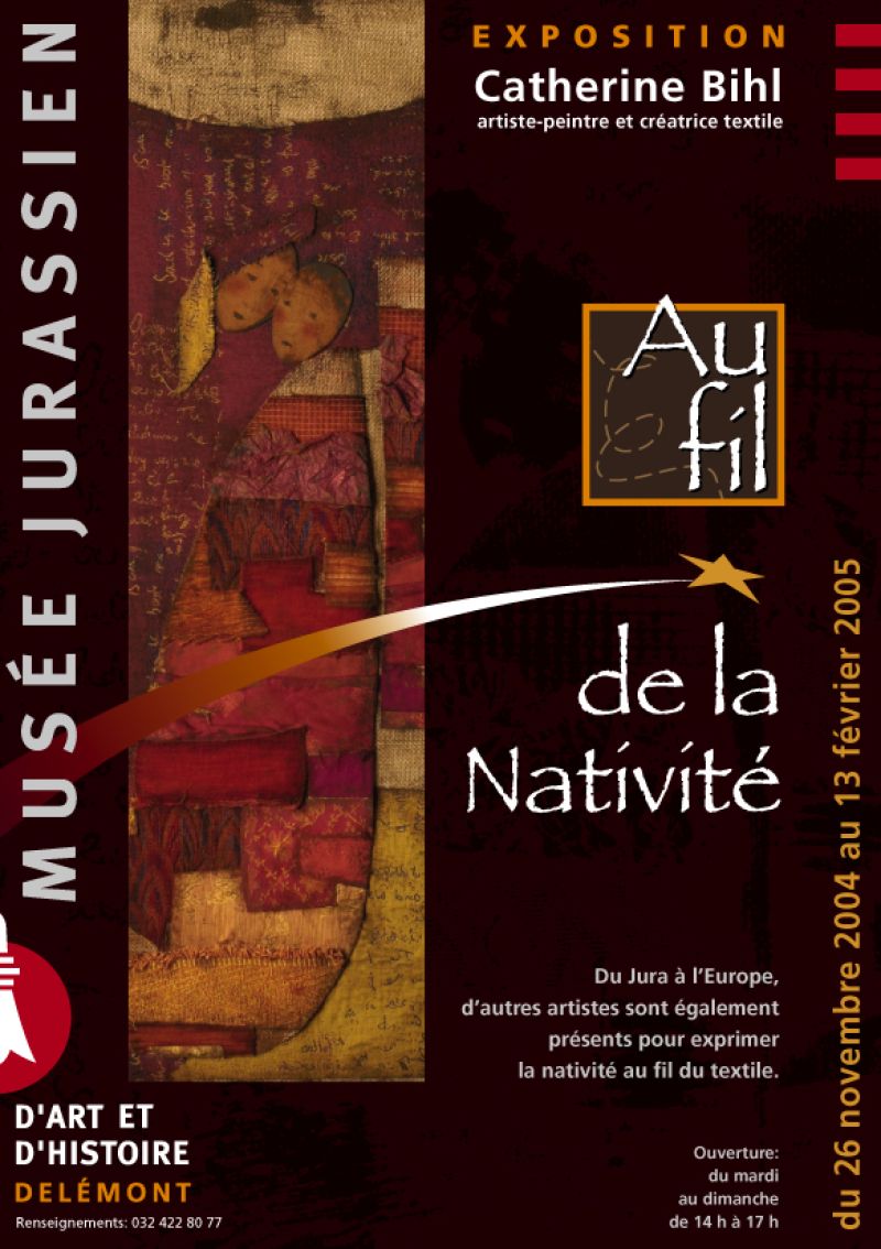 Affiche pour l'exposition Au fil de la nativité