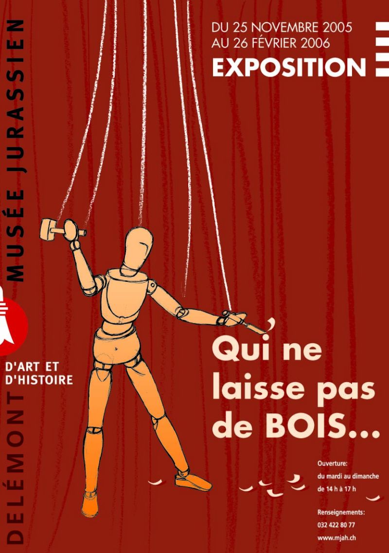 Affiche pour l'exposition Qui ne laisse pas de bois ‚…