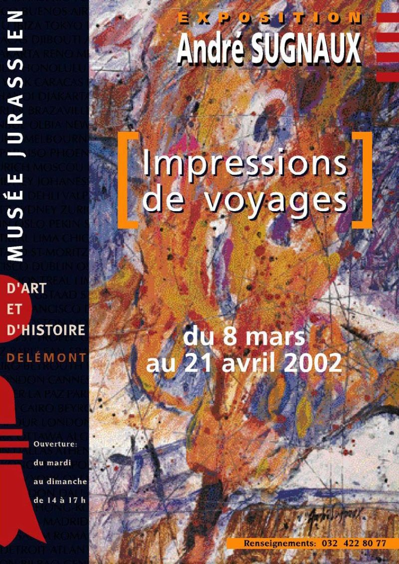 Affiche pour l'exposition Impressions de voyage: André Sugnaux
