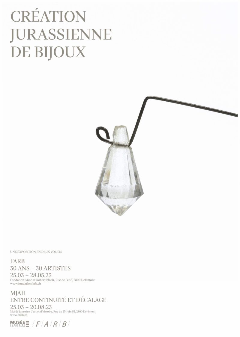 Affiche pour l'exposition CRÉATION JURASSIENNE DE BIJOUX