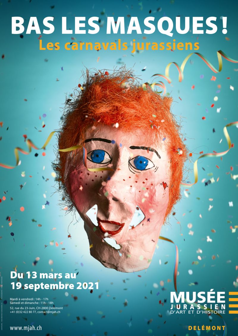 Affiche pour l'exposition Bas les masques !