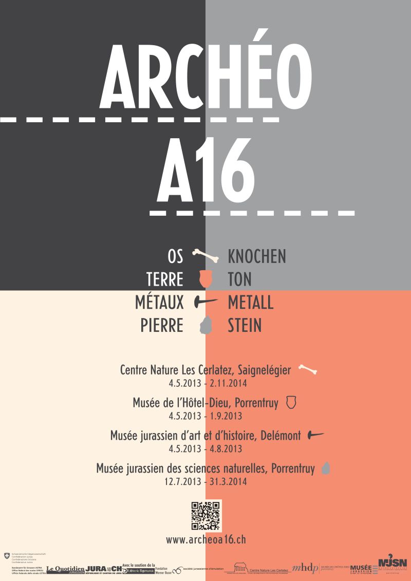 Affiche pour l'exposition Archéologie A16