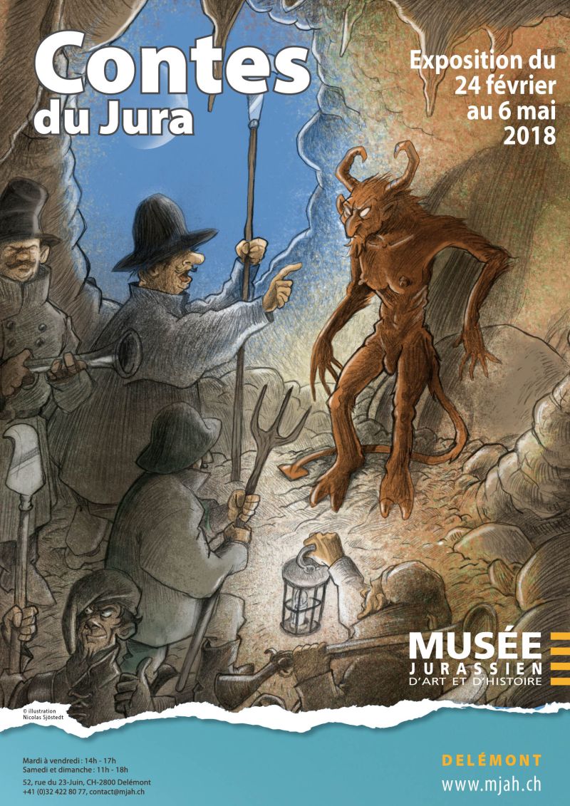 Affiche pour l'exposition Contes du Jura