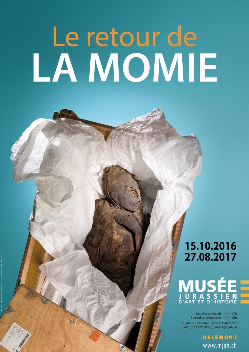 Affiche pour l'exposition Le retour de la momie