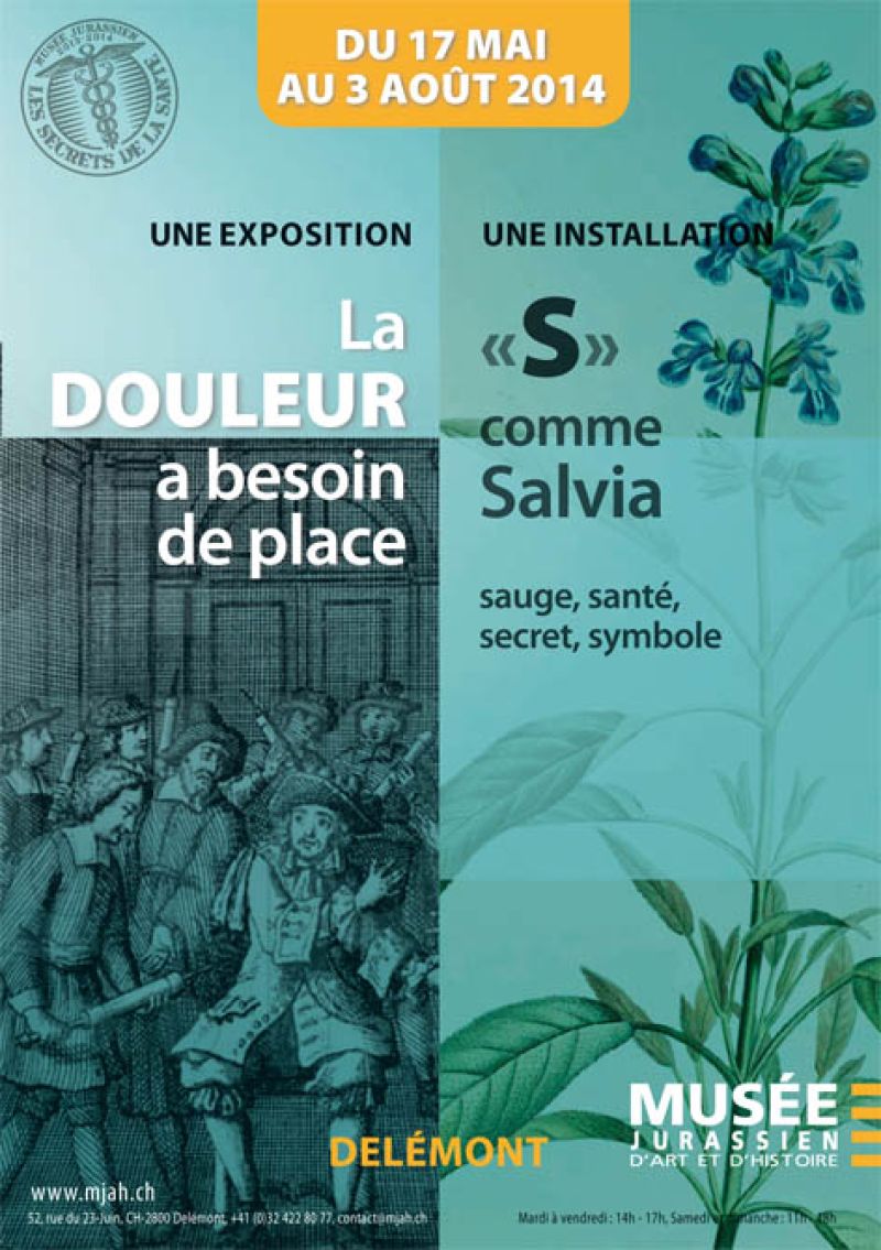 Affiche pour l'exposition La douleur a besoin de place