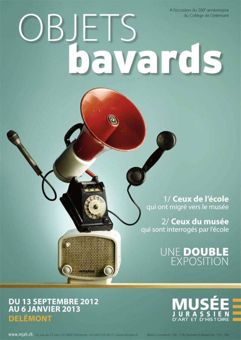 Affiche pour l'exposition Objets bavards