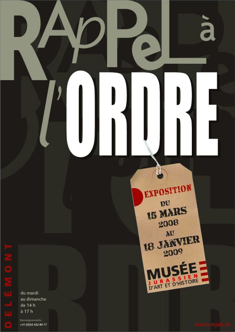 Affiche pour l'exposition Rappel à l’ordre